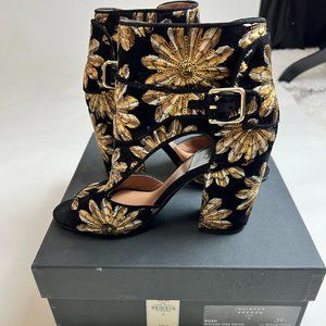 Laurence Dacade Suede Floral Print Boots